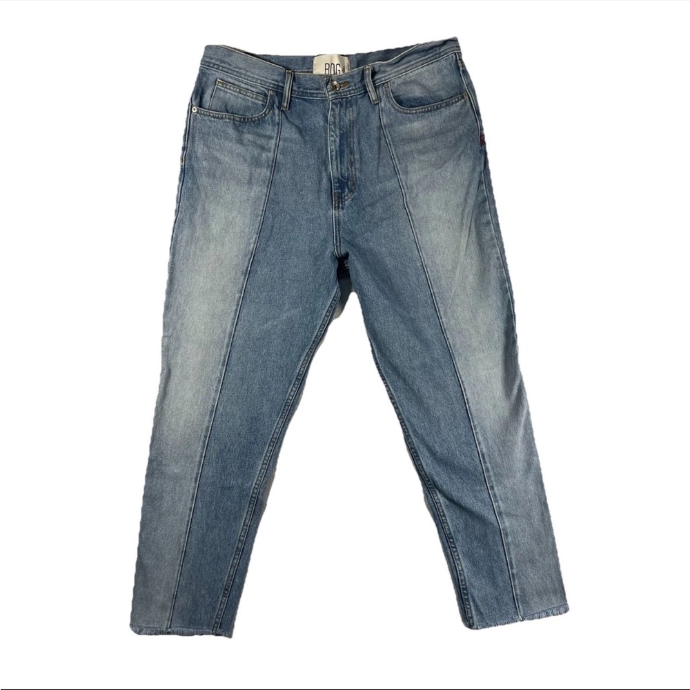 BDG Urban Outfitters Men’s Tapered Jeans Size 38 Raw Hem Light Blue Denim Street
